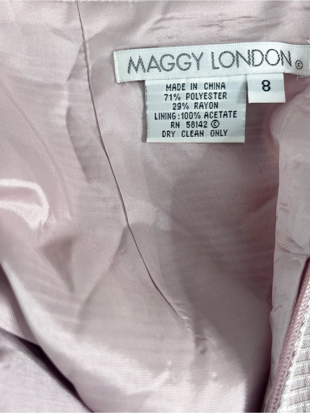 Vintage Maggon London Floral Jacquard Pencil Midi Skirt - Lilac/White - Picture 5 of 5